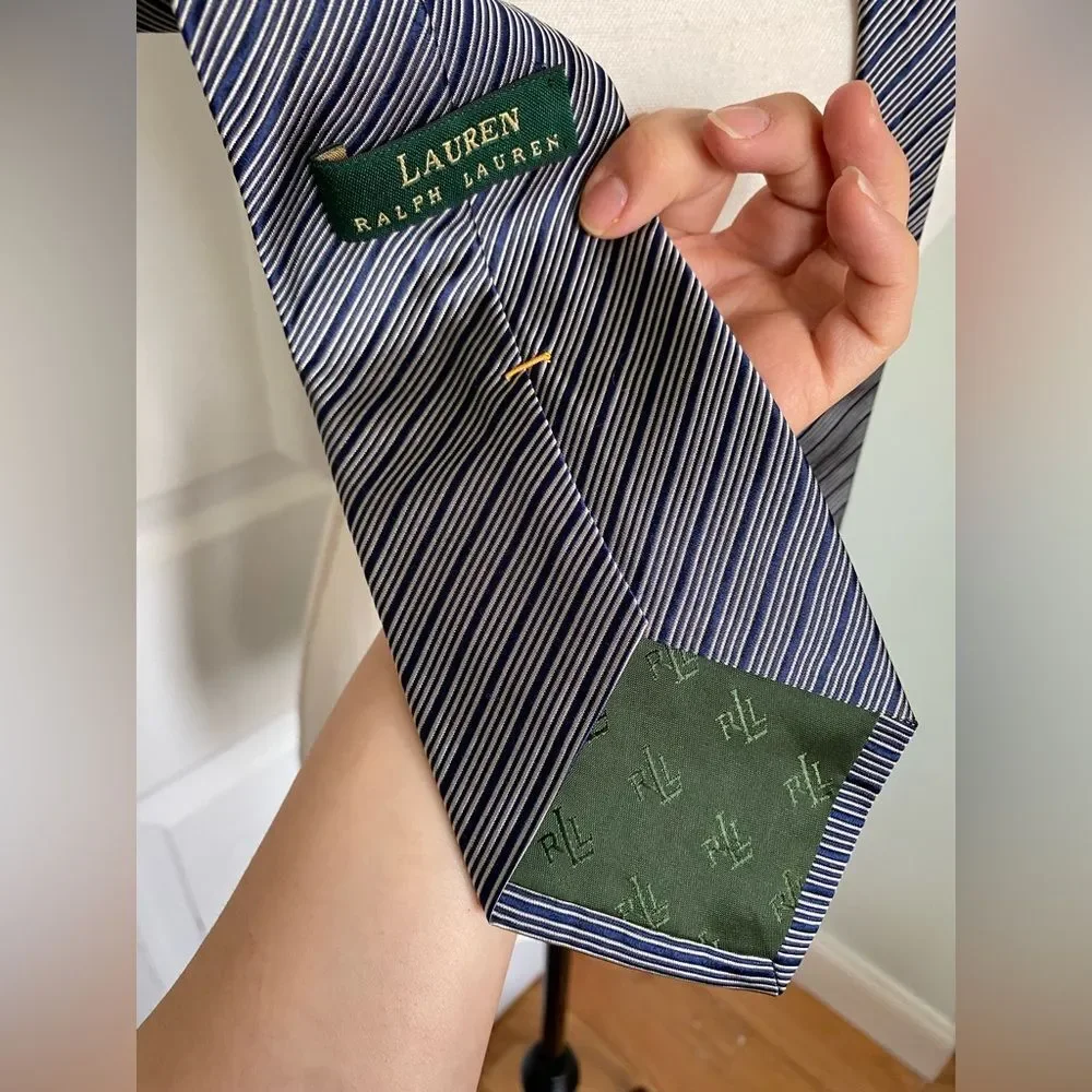 Vintage Lauren Ralph Lauren Striped Designer Luxury Tie